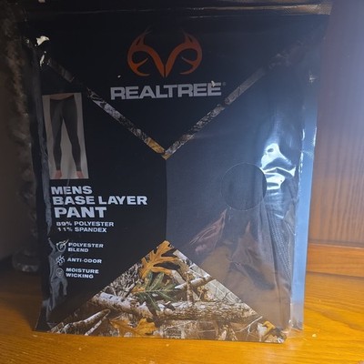 Men's Realtree Base Layer  Bottom- Black XL