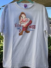 Vintage 90  s Disney Grumpy Snow White Double Sided T Shirt Size Xl