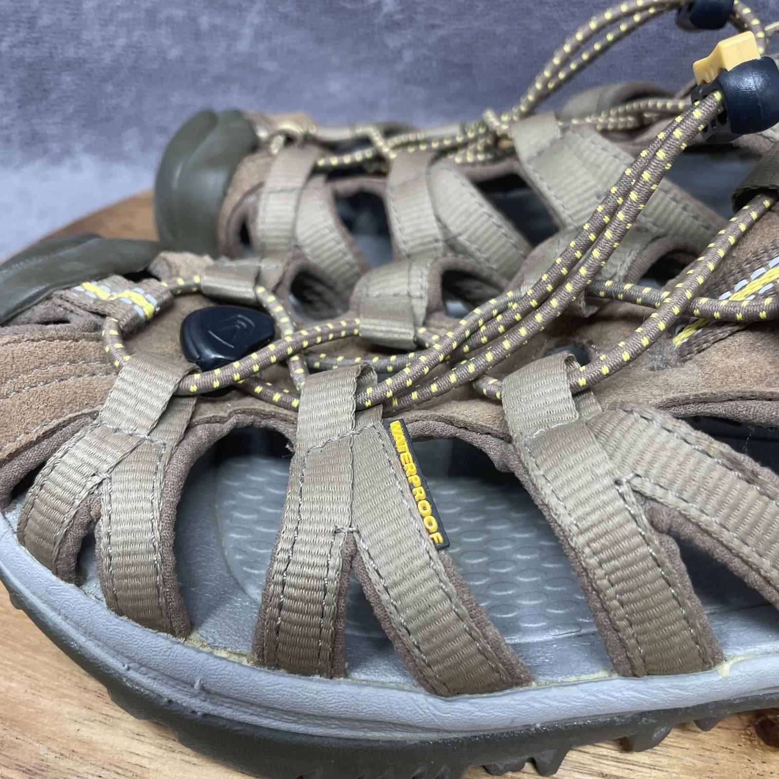 Keen Whisper sandali sportivi impermeabili pelle marrone nylon scarpe da trekking donna 8