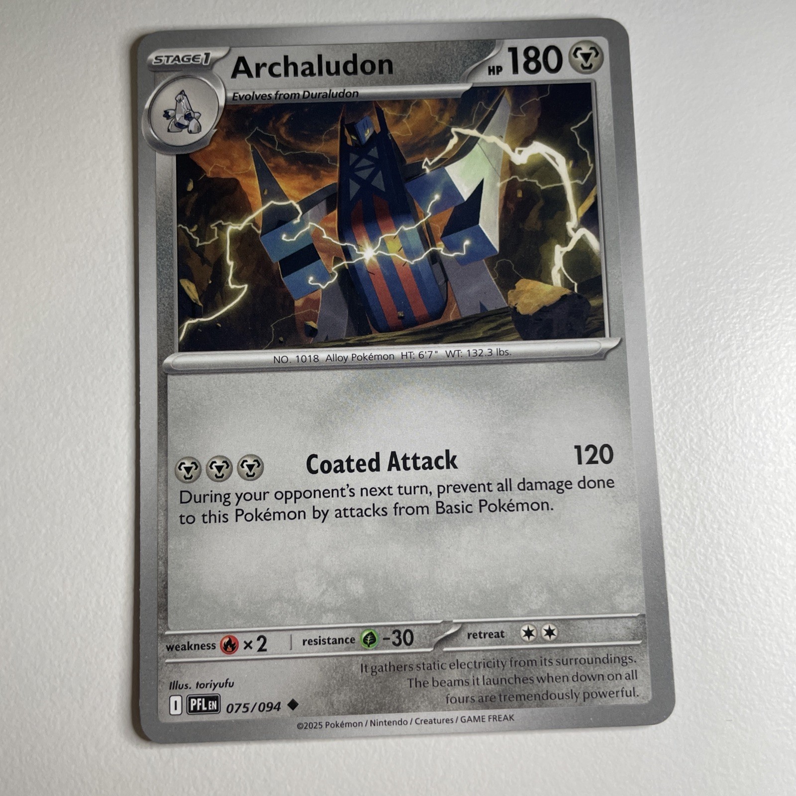 Archaludon 075/094 Uncommon Regular - Pokemon TCG Phantasmal Flames NM