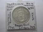 1941 Half CROWN 14 Grams Silver 92% Southern Rhodesia 2 1/2 Shillings #41.1A