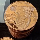 20x 1 oz .999 Copper Rounds Drop Bear KOALA 🐨 Design Tube 20 oz BU Coin Bullion — photo 2