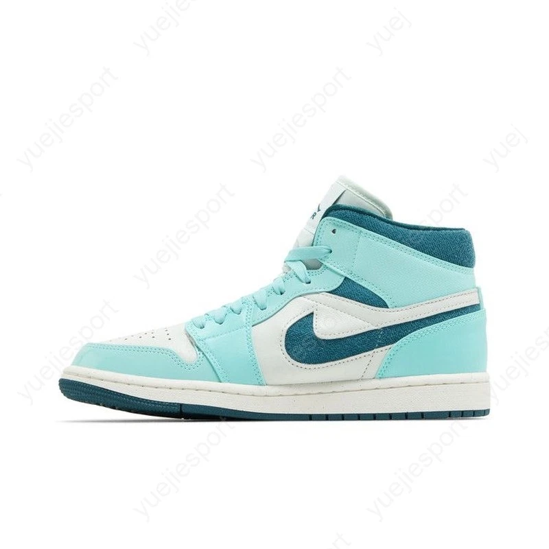 Mujer Air Jordan 1 Mid Se Turquesa Blanqueada DZ3745-300 Foto 3 de 4