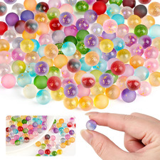 100 St&uuml;ck 10Mm Glasmurmeln Bunt, Glaskugel Ohne Loch, Glasmurmeln Glas Mit Golds
