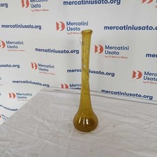 Vaso Vintage Vetro Soffiato Murano Giallo Italia Design Anni 70 Originale