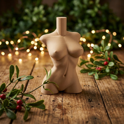 Female Torso NL - 3d Printed Paintable Lamp / Nightlight