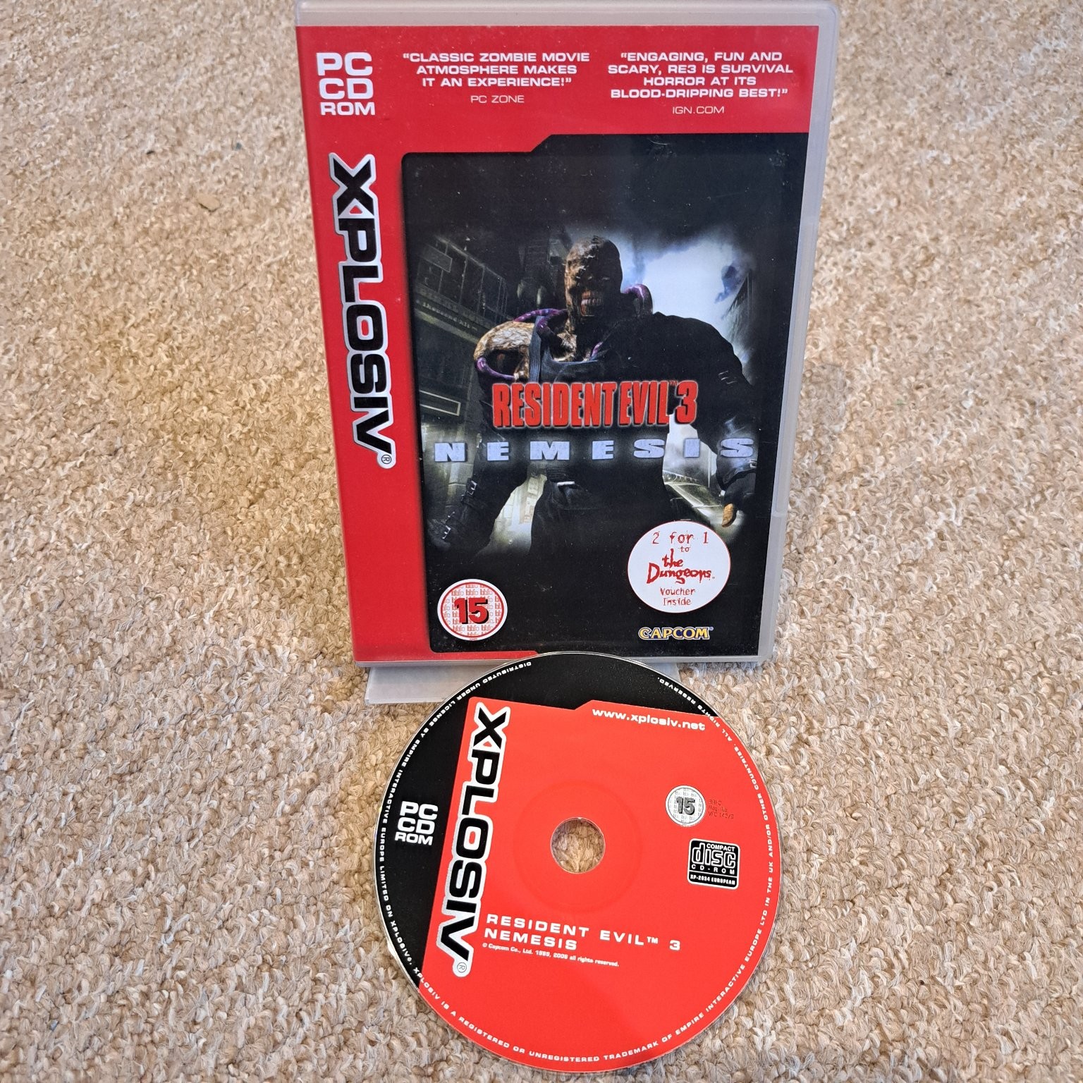 Resident Evil 3 Nemesis Xplosiv PC CD-ROM Video Game Horror Capcom NEAR MINT