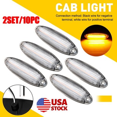 10x LED Roof Clearance Marker Light Clear Fit 2008-onwards Freightliner Cascadia