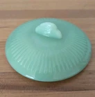 Vintage Fire-King Jadeite Jane Ray Sugar Bowl LID ONLY Replacement 3.5” Ribbed