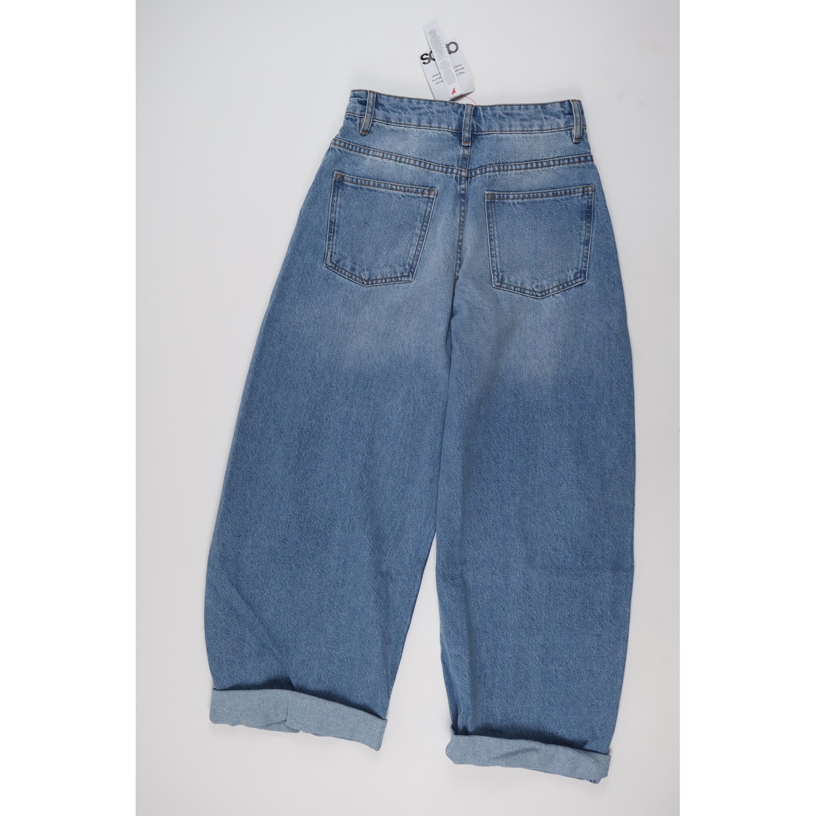 ASOS Design Barrel Leg Jeans Blue Seamed Denim US 4 NWT | eBay