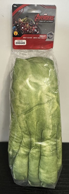MARVEL AVENGERS AGE OF ULTRON - HULK ADULT COSTUME GLOVES #200445 *NEW*