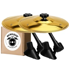 2 Pack Car Cymbal Air Vent Mounted, Golden – 14 cm Dia. Mini Drum Crash Cymba...