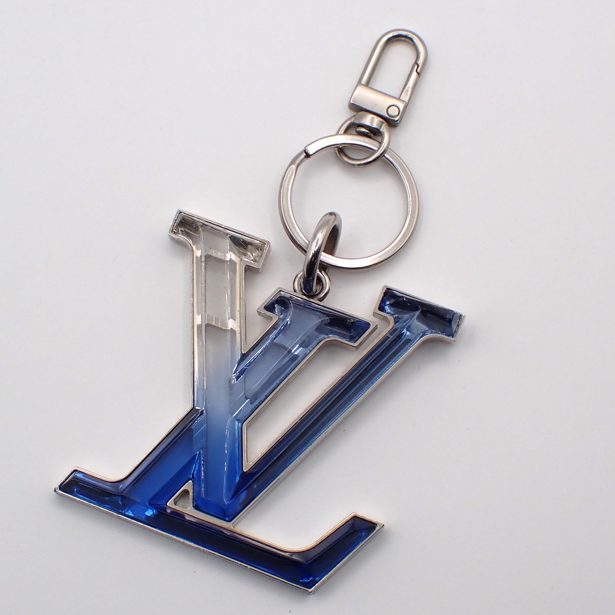Louis Vuitton Prism Bag Charm in Silver Blue