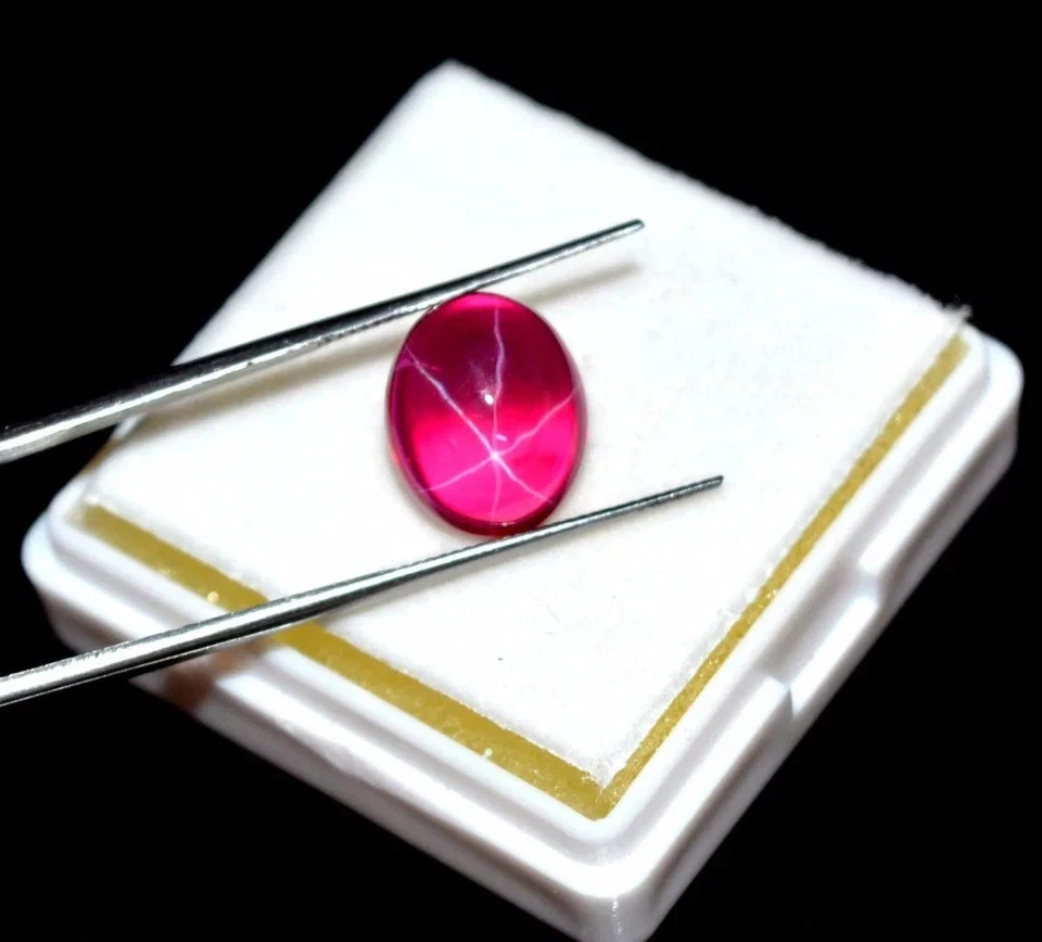 116 Carat Natural 6 Rays Star Ruby Gem Lot (11 Pcs) Certified Natural Cabochons - Image 3 of 4