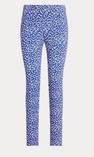 NWT RLX Ralph Lauren Golf Pants Women's Size 6 Blue White Floral Stretch Skinny