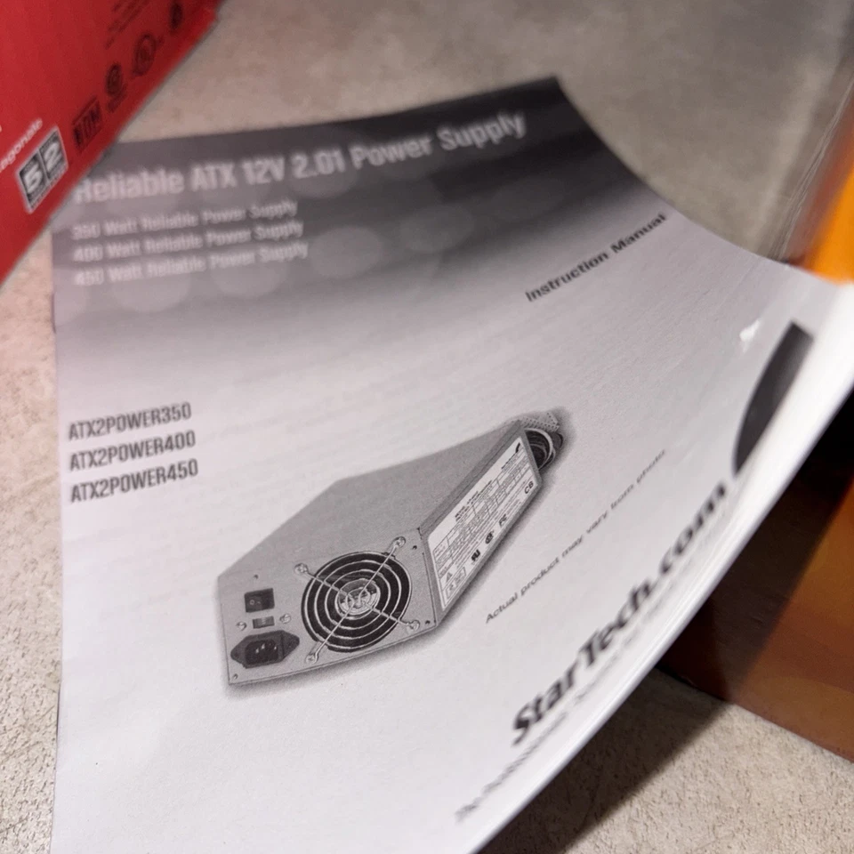 StarTech AP-500S12V 450W Desktop Power Supply- ATX2Power450 - Image 2 of 3