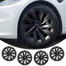 4PCS 20 Inch Matte Black ABS Hubcap Rim Protector for Tesla Model Y Juniper 2025