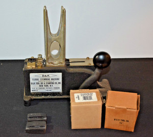 Floral Stemming Machine B & K Model H + 2 boxes of metal picks 1-3/4" 2 weights