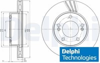 2X Bremsscheibe Delphi BG4207 2 Bremsscheiben Vorderachse Vorne FüR Ssangyong