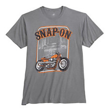 Snap-on Tools Vintage Motorcycle T-Shirt Retro Biker Garage Graphic Tee Men