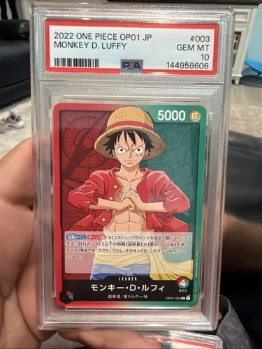 Monkey D Luffy 2022 Japanese One Piece #OP01-003 Romance Dawn Leader PSA 10