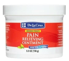 De La Cruz 11% Camphor Ointment Pain Relieving Rub JUMBO 5.5 OZ, USA  Exp. 05/27