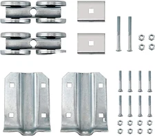 HOME MASTER HARDWARE Box Rail Hanger Kit 2 Set,Exterior Barn Door Hardware Kit,E