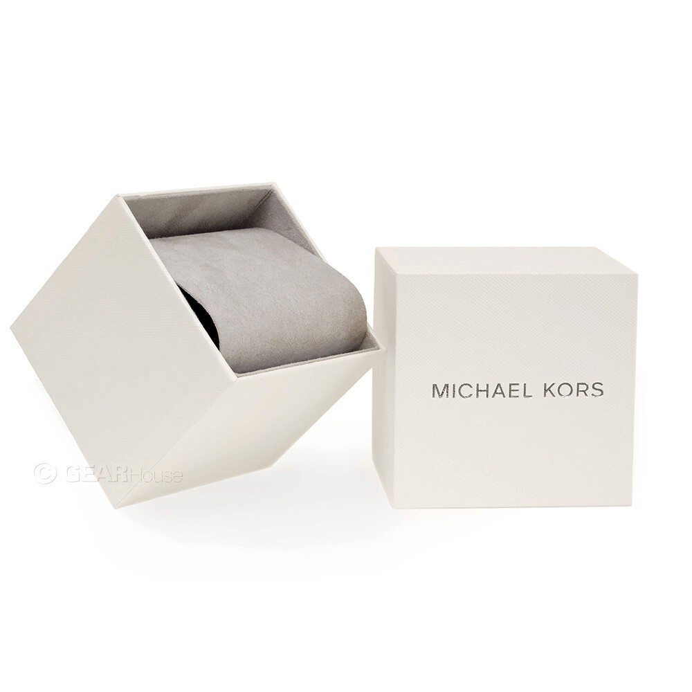 Michael Kors Jessa Womens Rose Gold Watch, Black Dial, Silicone 