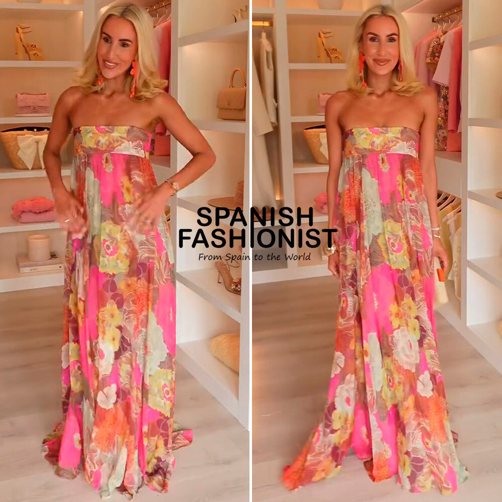 【ZARA】FLORAL PRINT DRESS ZW COLLECTION Pink | 3095/120/620 ZARA WOMAN NWT SS25 PINK ZW COLLECTION PRINTED DRESS ALL