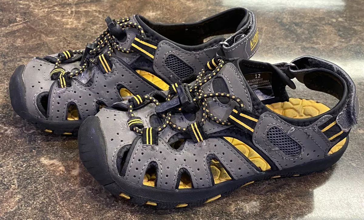 Khombu Kyle Gray Sandals Water Shoes Kids Size 12T