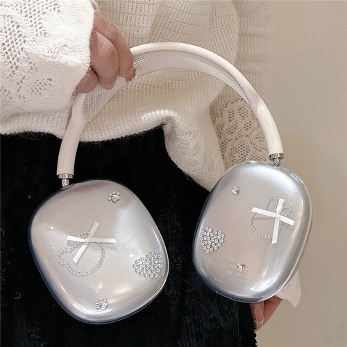 Jewelry Love Heart Clear Protective Case Cover for Apple AirPods Max Headphone - Picture 10 of 12