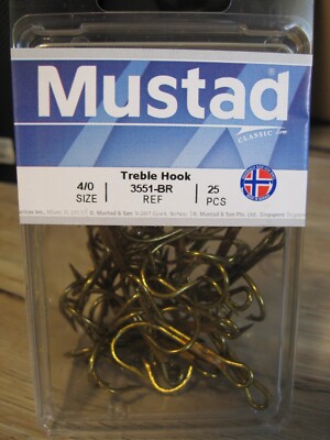 Mustad Ami Tripli 5X Strong – Confezione Da 25 Pezzi, Misura 3/0, Durasteel - 2