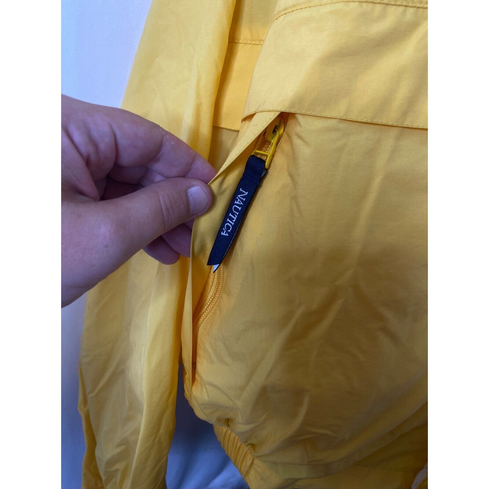 Nautica 1990’s Men’s Jacket Yellow Vintage Offsho… - image 10