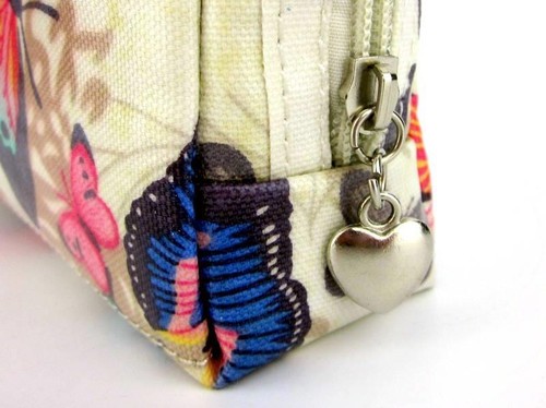 NEW Butterfly Cosmetic Toiletry Bag Case Makeup Travel Waterproof Zip Coin Purse - Picture 4 of 5