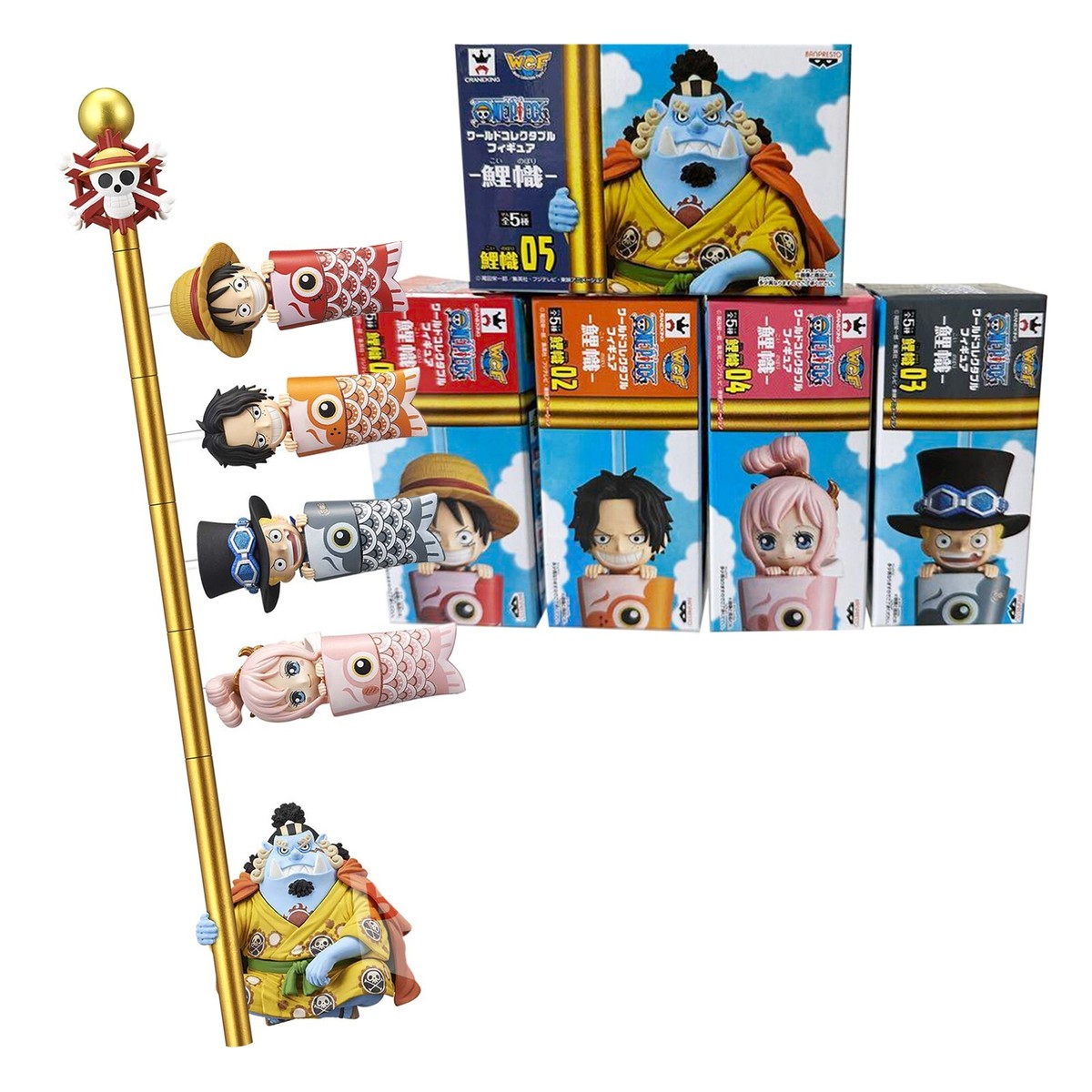 ONE PIECE World Collectible Figure Carp Shaped Streamer Luffy Ace