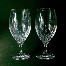 GORHAM LYRICAL ICED TEA GLASSES, Cut Lead Crystal, 7 5/8", 14 Oz, GERMANY, 2PCS