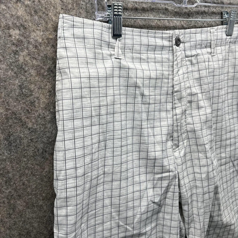 Pantalones Cortos Jack Nicklaus Hombres 34 Adultos Blancos Pantalones Chinos Exterior Glen Check Planos Foto 3 de 4