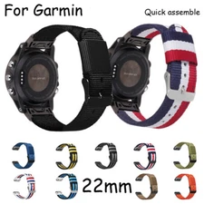 22mm Nylon Watch Band for Garmin Approach S60 Fenix 7 5 6pro Forerunner935 Strap