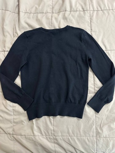 Girl's size medium 8/ 10 navy Polo Ralph Lauren cardigan - Picture 3 of 3