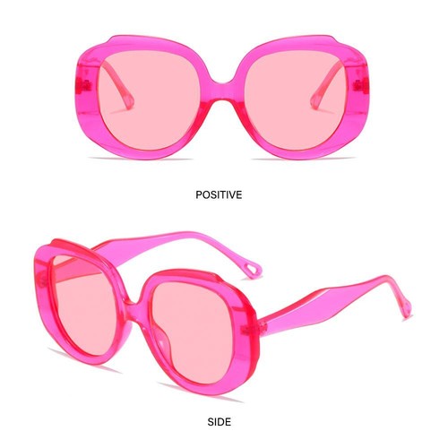 Vintage Oversized Glasses Round Frame Sun Glasses Women's Sunglasses Shades - Picture 6 of 19