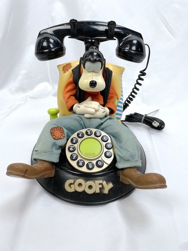 Vintage Disney Goofy Talking Telephone Phone Landline Corded Untested - 第 1/11 張圖片