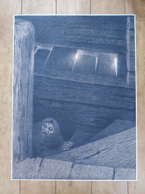 Pesta I Trappen Poster Theodor Severin Kittelsen 18x24in Norwegian Folk Art