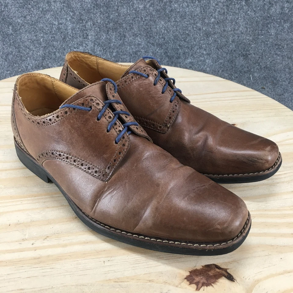 Zapatos de vestir Sandro Moscoloni para hombre 10.5 D Oxford cuero marrón con cordones informales bajos Foto 3 de 4