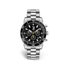 Orologio JUVENTUS FC P-J0477UN1 Chrono Bracciale Acciaio Nero OFFICIAL