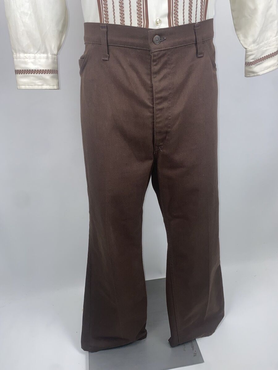 Levi's Pants BIG E Sta Prest Mens Brown Wide Leg Vintage 60s Levi's Pants BIG E Sta Prest Mens Brown Wide Leg Vintage 60s