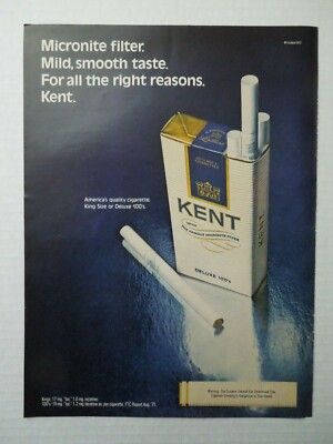kent cigarette bag 1972 KENT Cigarettes Magazine Ad - Micronite Filter. Mild, Smooth Taste