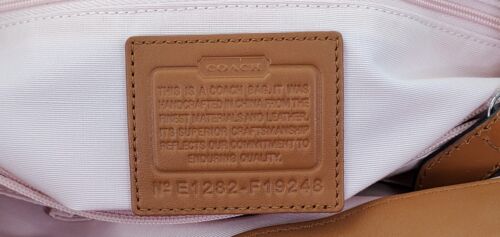 VINTAGE COACH SOHO CREME LEDER BEUTELTASCHE TRAGETASCHE F19248 PLISSEE Y2K SHOPPER - Bild 11 von 24