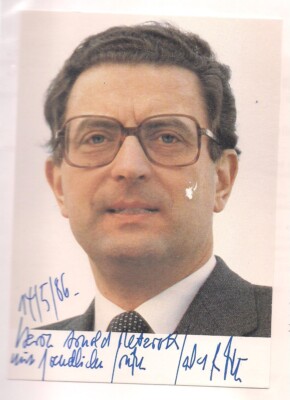 AutogrammGerhart Rudolph Baum Mitglied des Bundestages Originalunterschrift