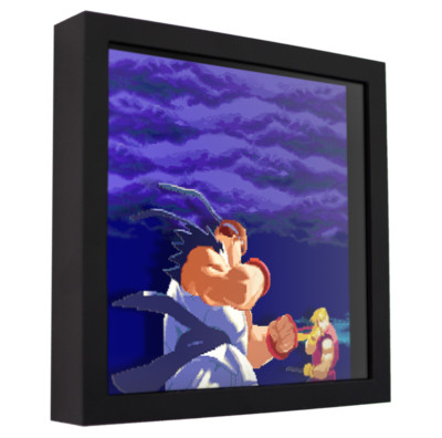 Street Fighter Alpha - 3D Shadow Box Frame (9'' x 9'') Gaming Art