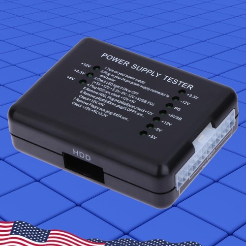 20/24 Pin PC Computer Power Supply Tester Checker with 20/24 Pin for PC Computer